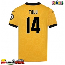 Camisa de Futebol Wolves Tolu Arokodare #14 Equipamento Principal 2025-26 Manga Curta